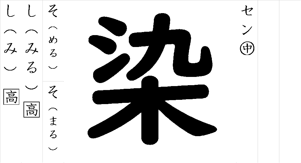 染 - 漢字つながり辞典